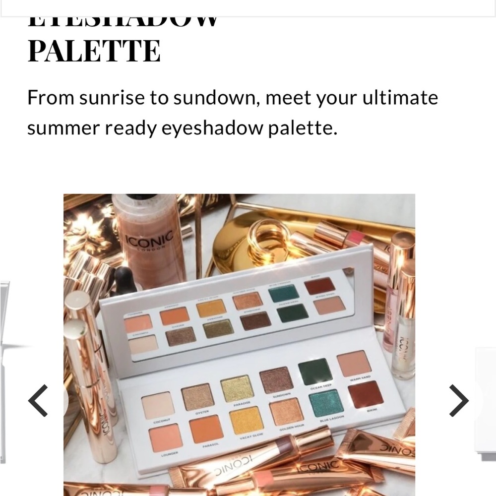 New ICONIC London Beachside Babe Eyeshadow Palette